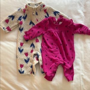 Cozy Kids One Piece Set - Pink and Cream